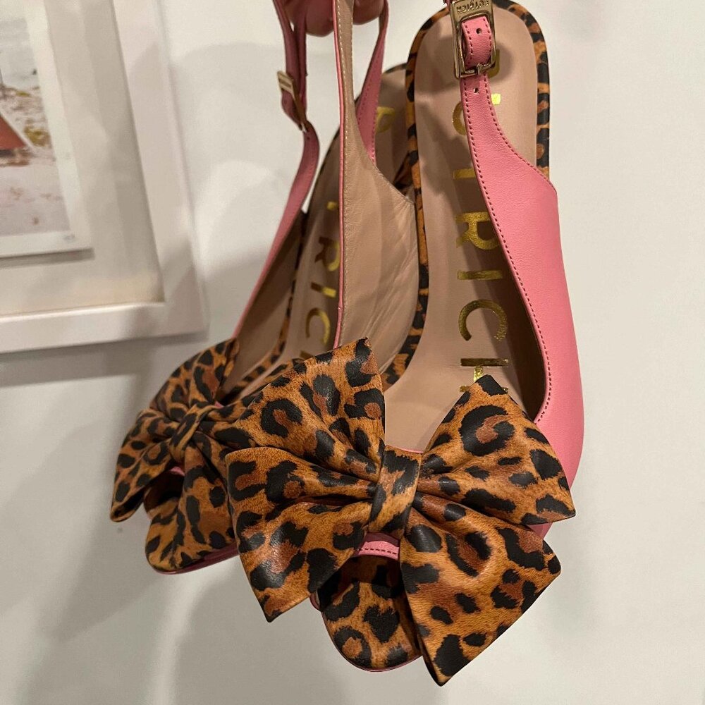 LIKE NEW Butrich Pink Leather Slingback Pumps - Size 6.5 US